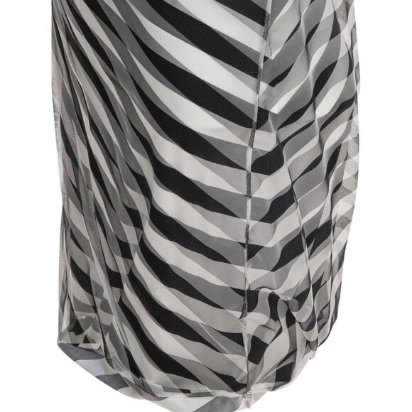 Max Mara Sportmax Draped Striped Dress tag size L Women - Picture 4 of 4